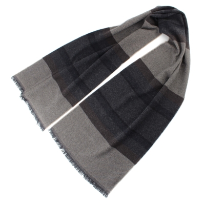 Fine cashmere scarf Ma.Al.Bi. MAB836 103/1, 37x180 cm, grey check