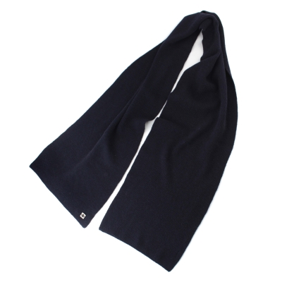 Мъжки плетен шал от вълнена смес Granadilla JG5178, 30x200 см, Тъмносин