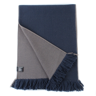 Wool scarf Ma.Al.Bi. MAB141 12/6, 30x180 cm, Blue