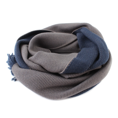 Wool scarf Ma.Al.Bi. MAB141 12/6, 30x180 cm, Blue
