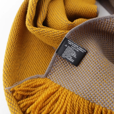 Wool scarf Ma.Al.Bi. MAB141 12/7, 30x180 cm, Mustard