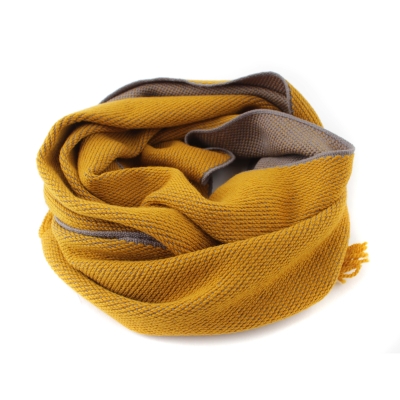 Wool scarf Ma.Al.Bi. MAB141 12/7, 30x180 cm, Mustard