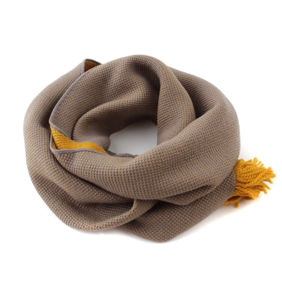 Wool scarf Ma.Al.Bi. MAB141 12/7, 30x180 cm, Mustard