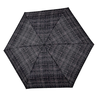  Women’s Mini Folding Manual Umbrella | Perletti Time 26430 | Black