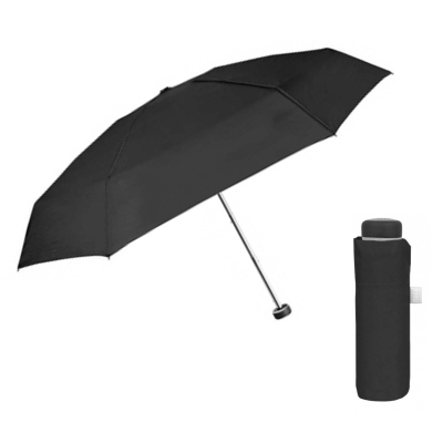 Мъжки сгъваем неавтоматичен мини чадър | Perletti Time | Черен