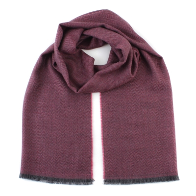 Fine wool scarf Ma.Al.Bi. MAB140/545/10, 40×180 cm, Pink and black