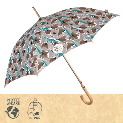 Umbrelă de golf automată pentru femei Perletti Green 19155, Flori de cireș