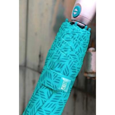 Дамски сгъваем автоматичен чадър Open-Close | Perletti Time 26418 | Светлосин