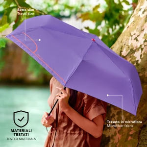 Umbrelă de damă manuală Extraslim Perletti Time 26415, Mov