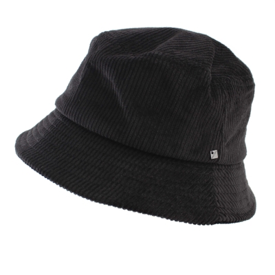 Pălărie tip bucket din catifea de bumbac | HatYou | Neagră