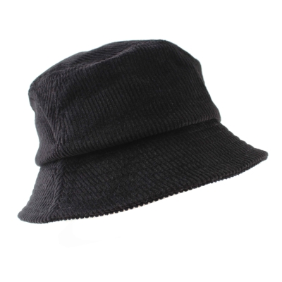 Pălărie tip bucket din catifea de bumbac | HatYou | Neagră