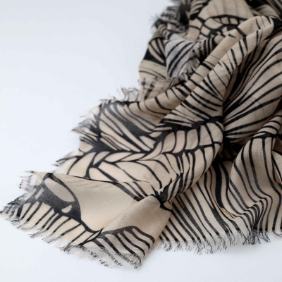 Фин голям шал от бамбук HatYou, 70×190 см | Бежов