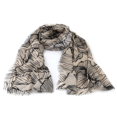 Фин голям шал от бамбук HatYou, 70×190 см | Бежов