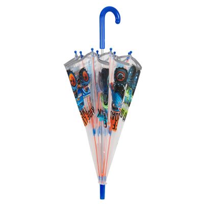 Umbrela manuală pentru copii Perletti CoolKids Safari 15637, Transparent/ Monster Truck