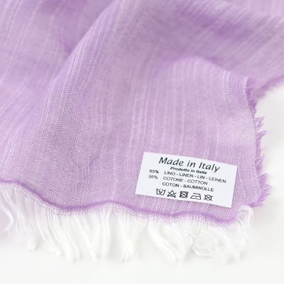 Linen-cotton scarf Pulcra Solomo, 82x200 cm | Black-white melange