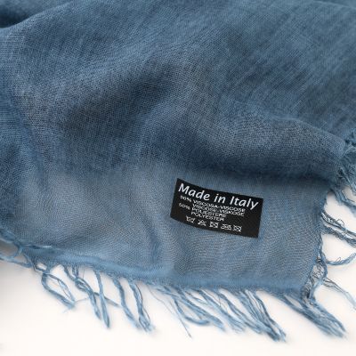 Голям шал от вискоза и полиамид Pulcra, 90x190 см | Син меланж