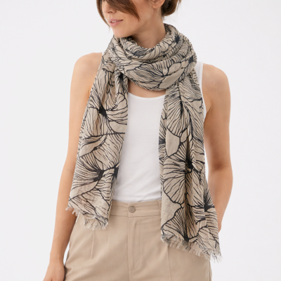 Фин голям шал от бамбук HatYou, 70×190 см | Бежов