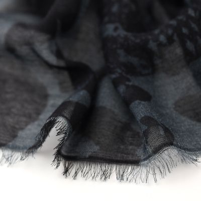 Фин голям шал от бамбук HatYou, 70×190 см | Черен/сив