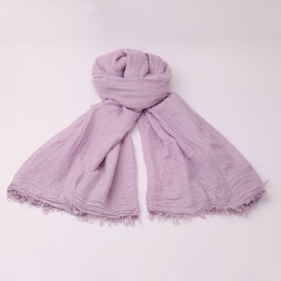 Summer scarf in cotton and modal HatYou SE0688, 65x190 cm, Light Green