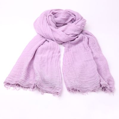 Eșarfă de vară din bumbac și modal HatYou SE0688, 65x190 cm, Verde deschis