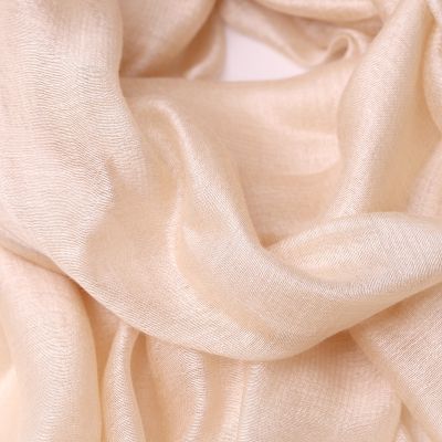 Lightweight modal and silk scarf HatYou, 80×180 cm | Cream beige