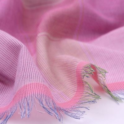 Fine summer cotton scarf Pulcra Rikka, 58 × 210 cm | Pink