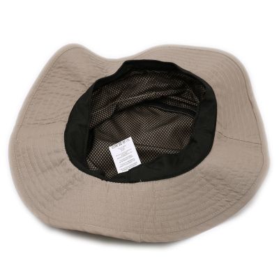Pălărie de vară tip bucket din bumbac, cu protecție UV și bor lat MESS | Bej