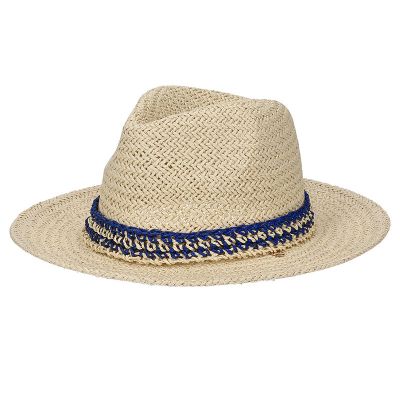 Women’s summer fedora hat with bicolor band HatYou | Natural