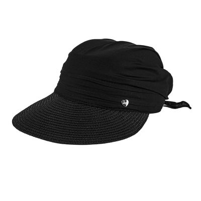 Women's Summer Cotton Visor Hat HatYou | Black