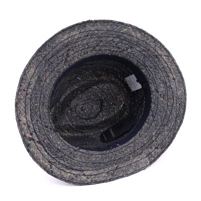 Pălărie bărbătească de vară din paie tip fedora | Albastru