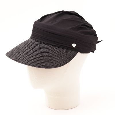 Women's Summer Cotton Visor Hat HatYou | Black
