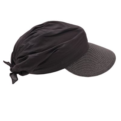 Women's Summer Cotton Visor Hat HatYou | Black