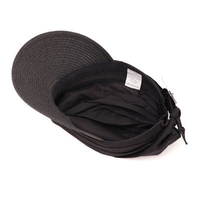 Women's Summer Cotton Visor Hat HatYou | Black