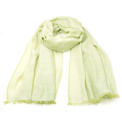 Women's Linen and Cotton Scarf with Gold Stripes HatYou | 90x180 cm | Beige