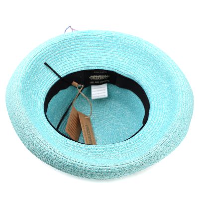 Women's Summer Hat with Turned-Up Brim and Colorful Scarf Fratelli Mazzanti | Yellow